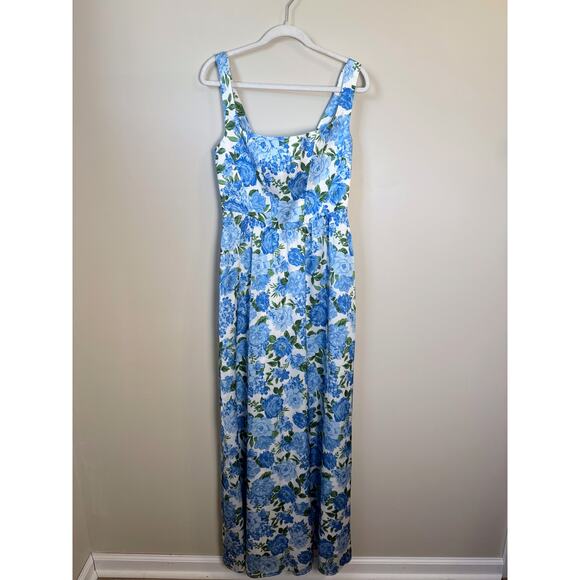 NEW Show Me Your‎ Mumu Nina Maxi Dress Blue Floral Size XL - Picture 2 of 8